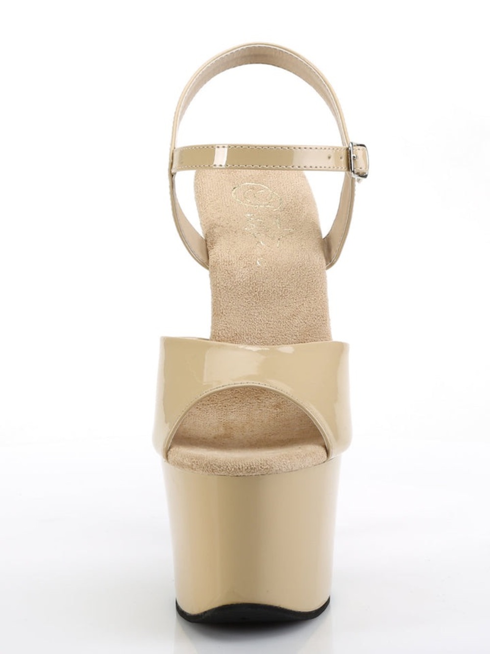 Pleaser Beige Platform Peep-Toe Stiletto - Picture 3 of 9